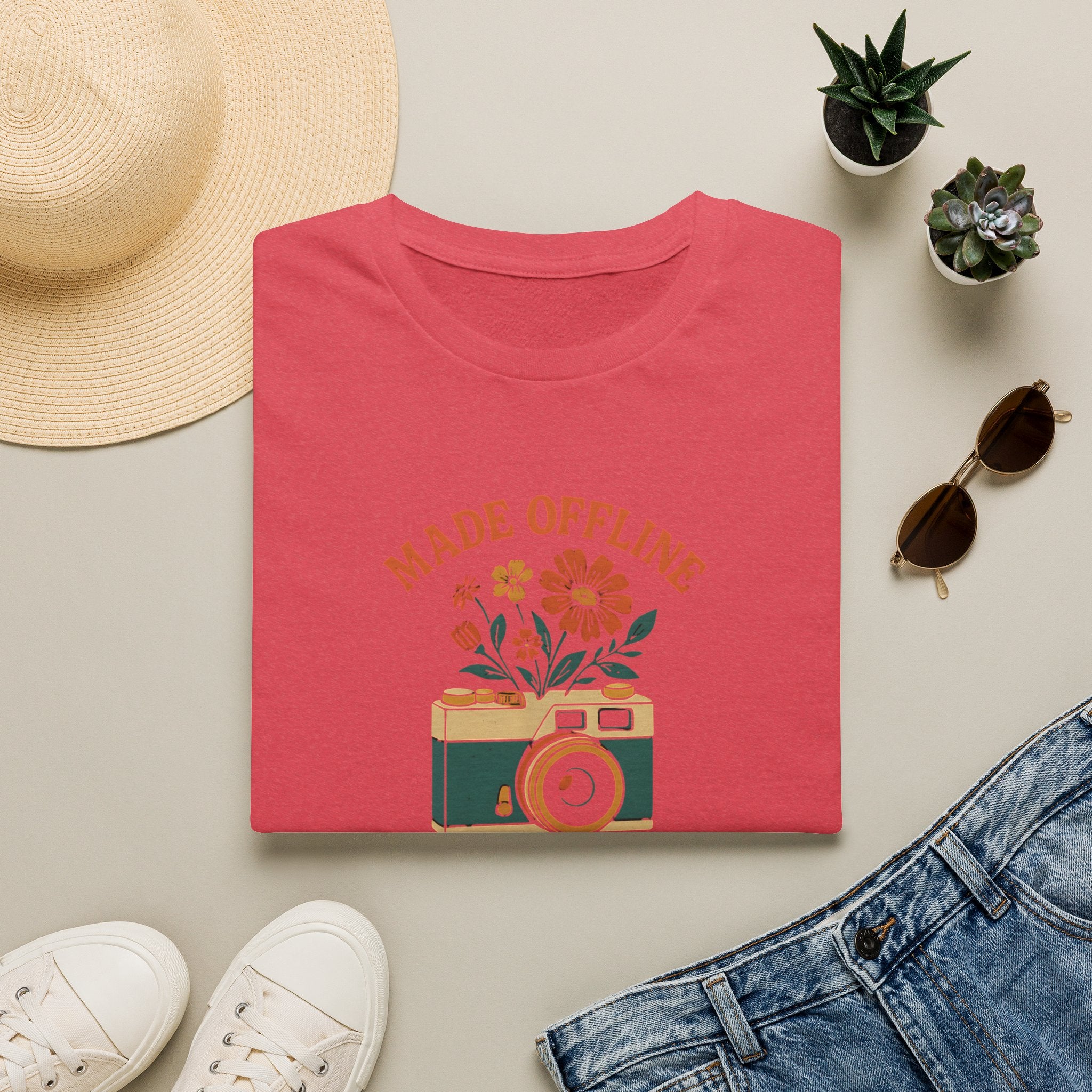 Camera with Flowers T-Shirt