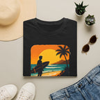Sunset Surfer on Beach T-Shirt