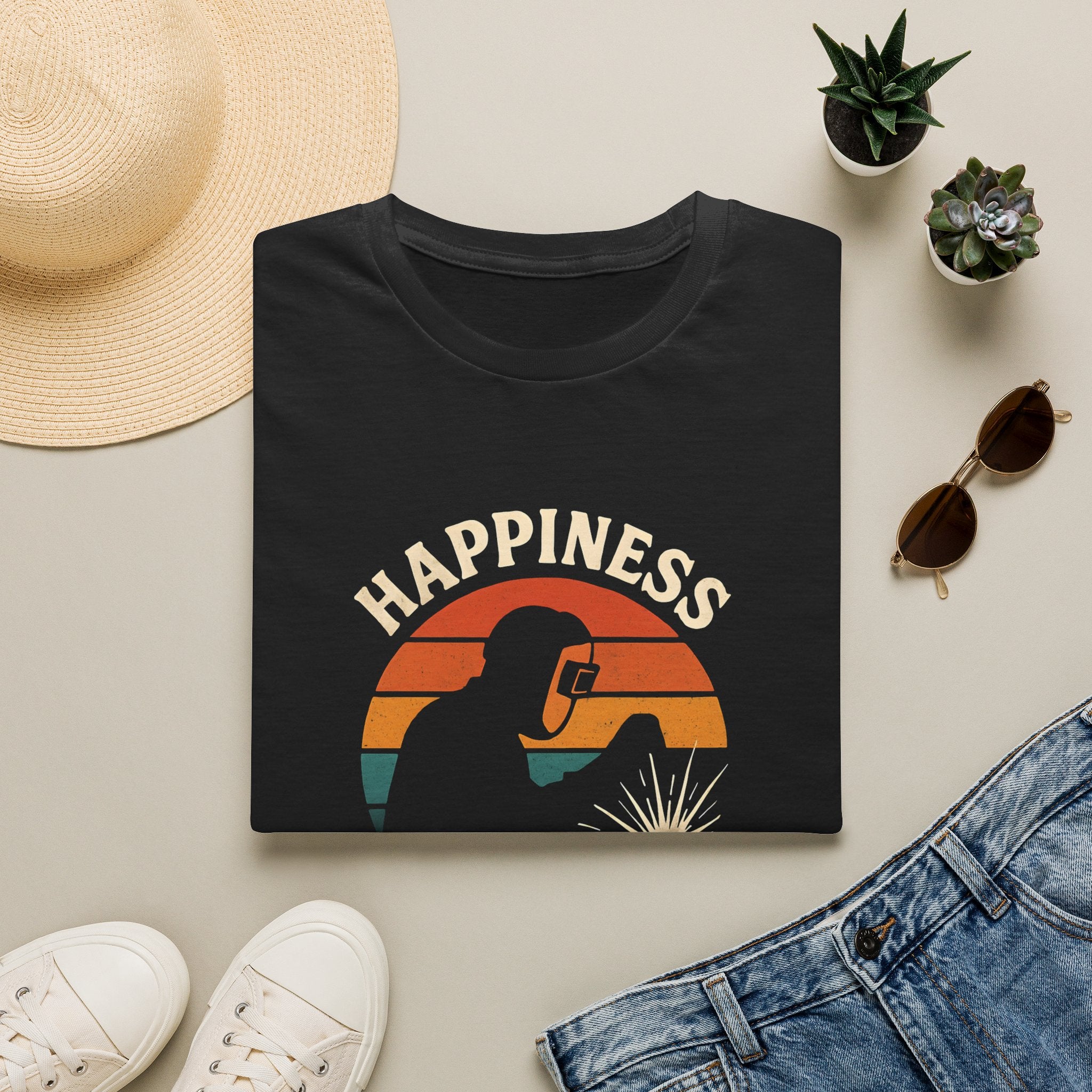 Happiness Runs on Welding T-Shirt