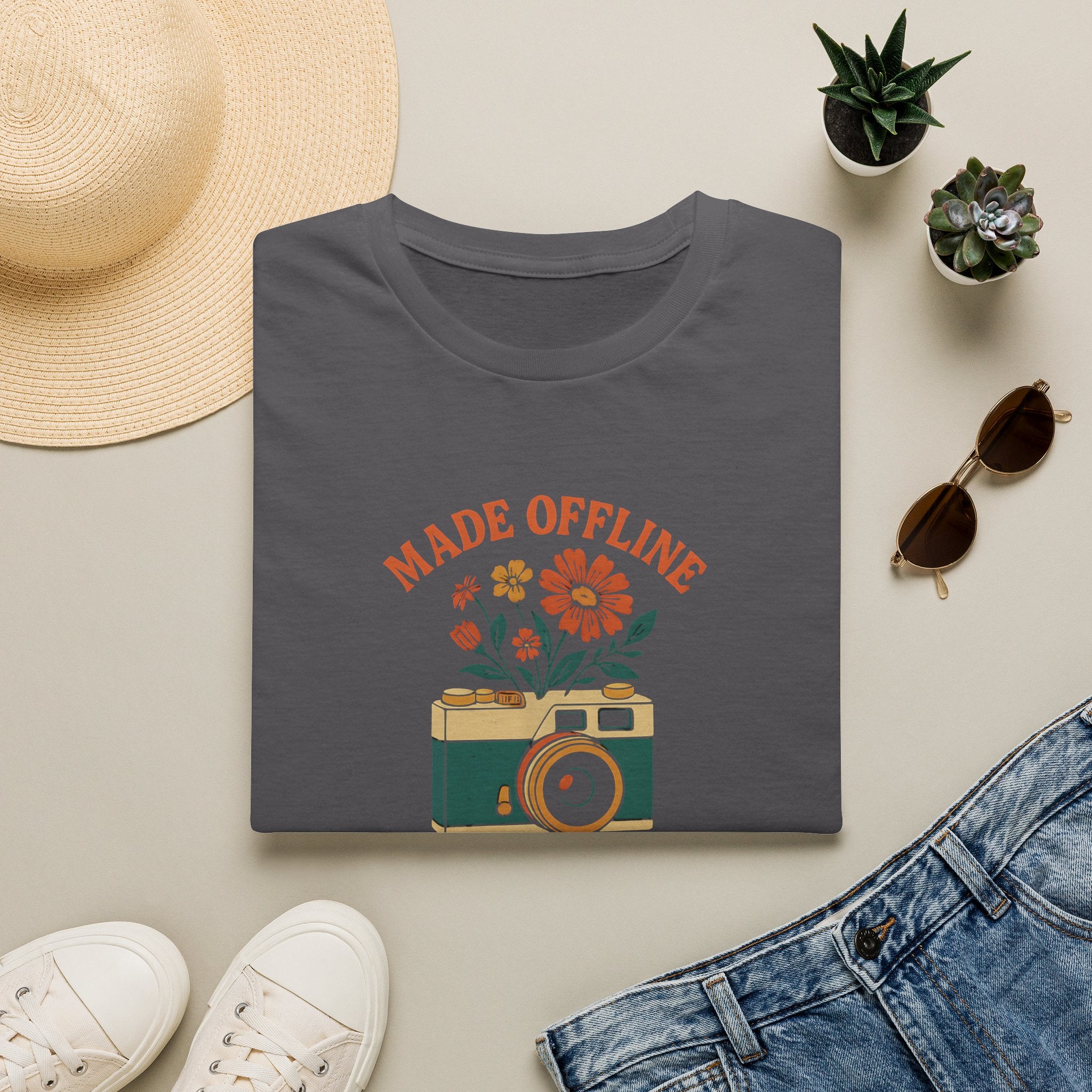 Camera with Flowers T-Shirt