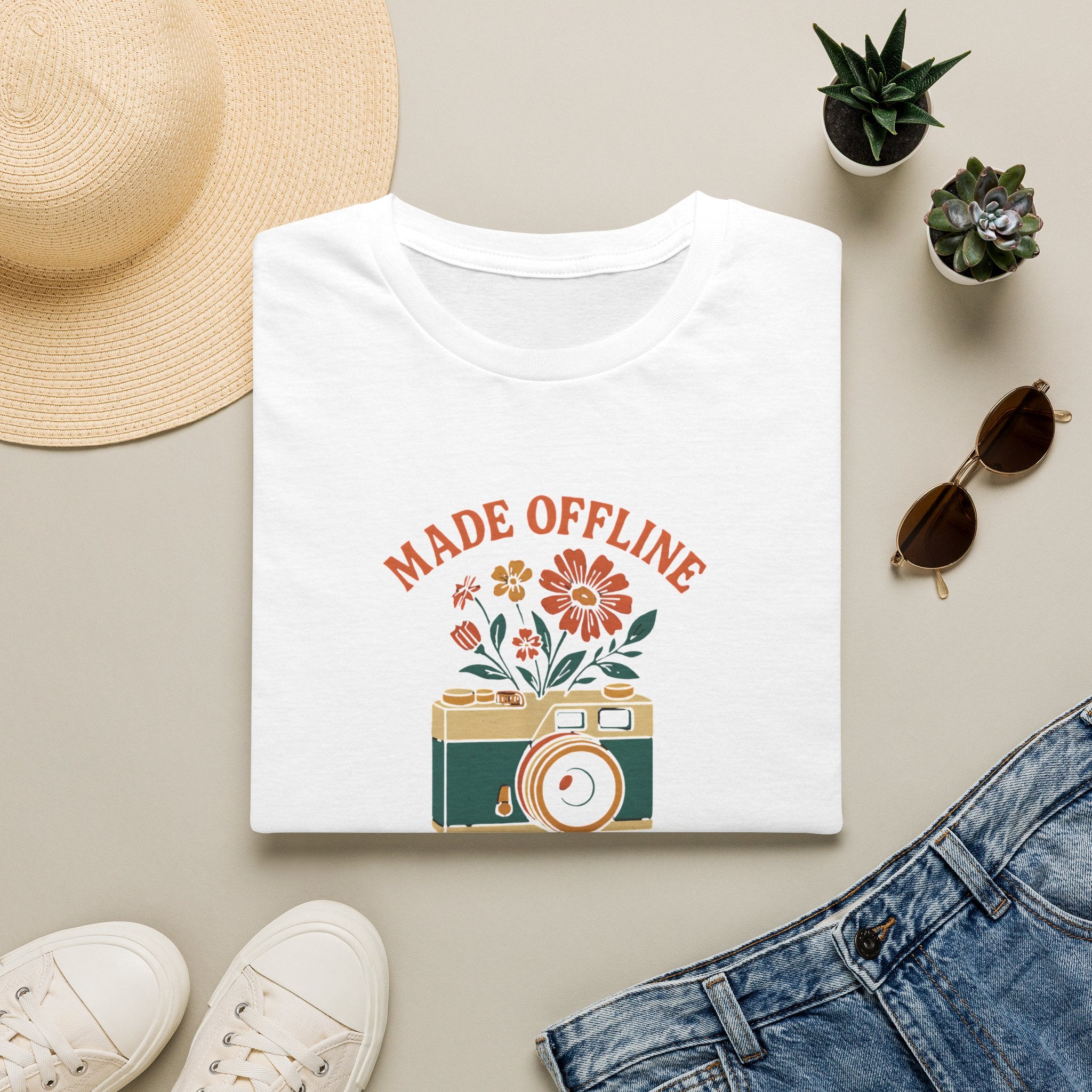 Camera with Flowers T-Shirt
