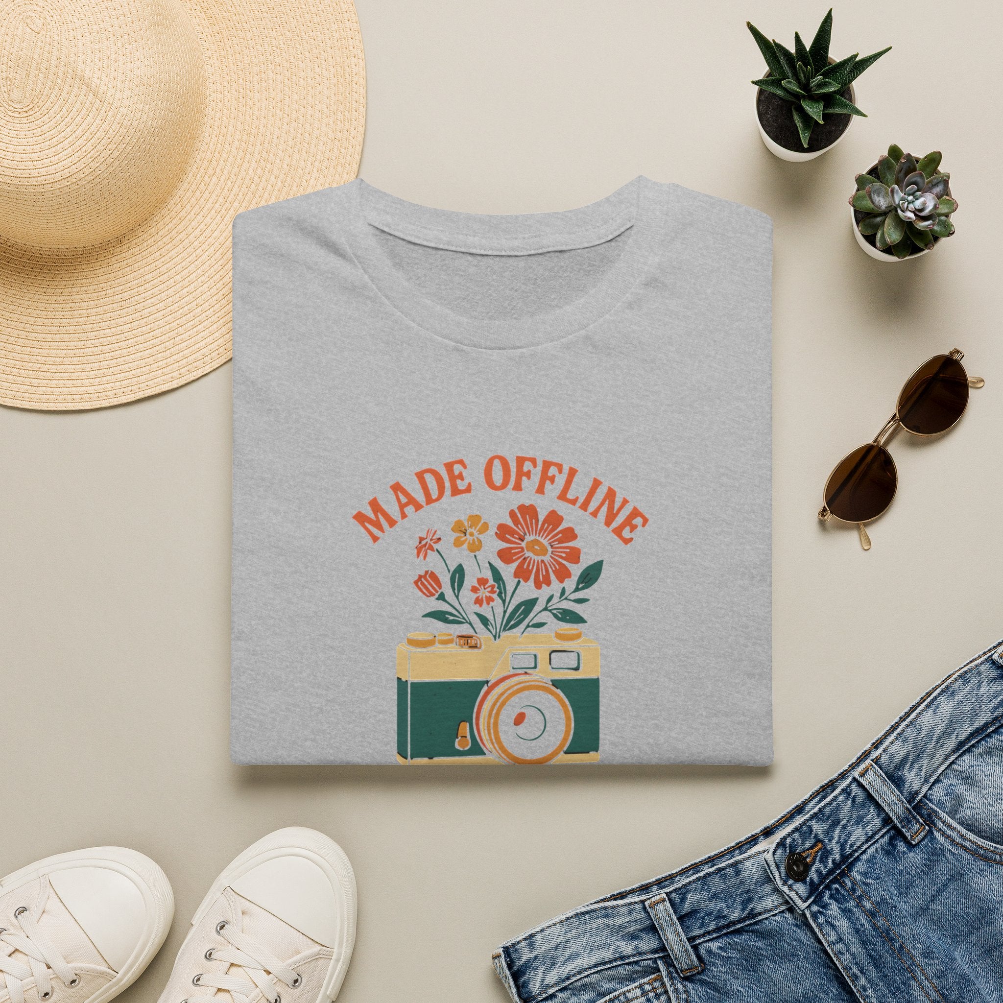 Camera with Flowers T-Shirt